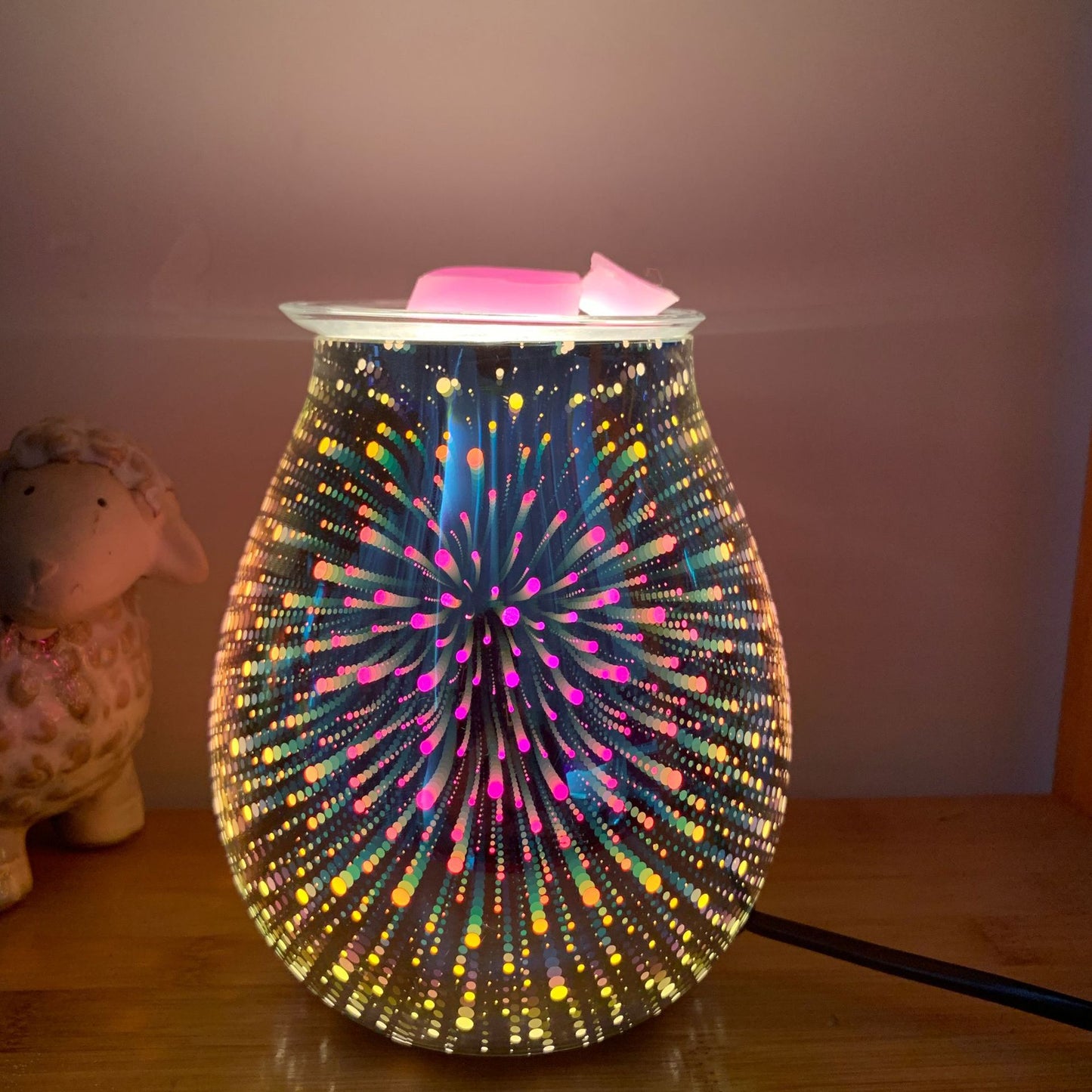 Air Humidifier Fireworks Cool Home Mist Humidifier Aroma Diffuser Glass Vase Mist Maker