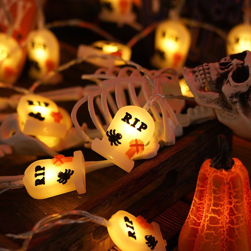 PVC Soft Material Halloween Lighting Chain Pumpkin Ghost