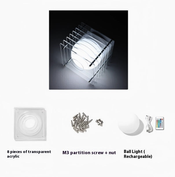 Diy Moon Light Acrylic Melaleuca Lamp Night Light