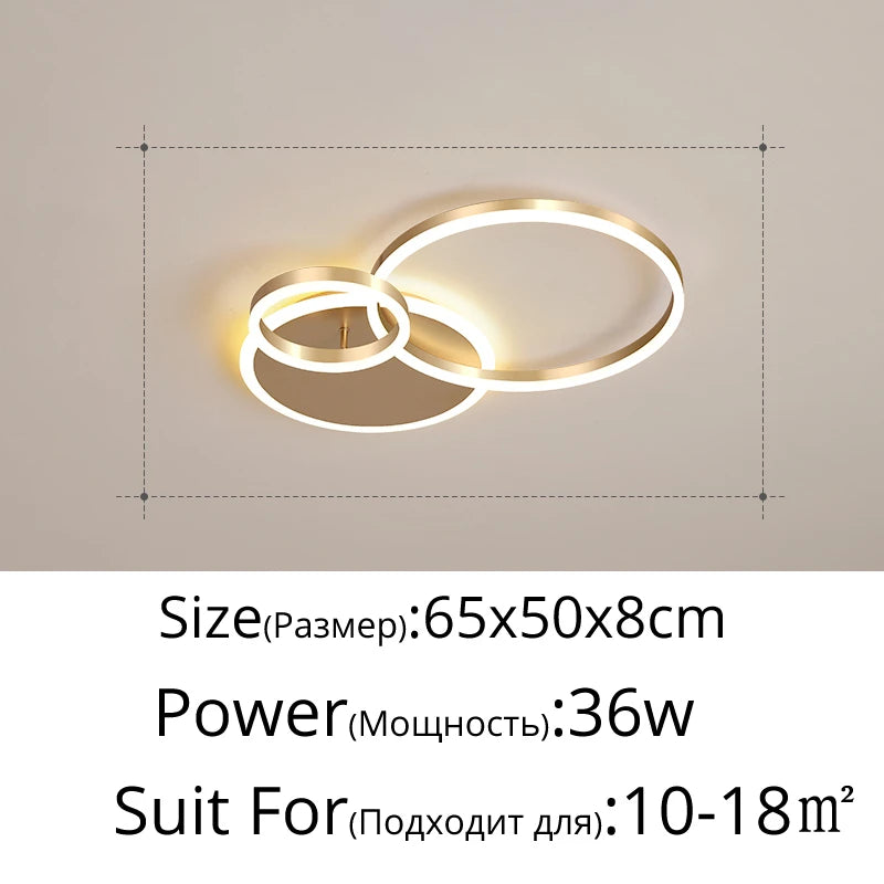 Modern Round Design Ceiling Lights Circle Rings Lighting