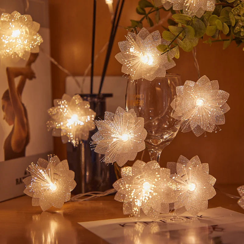 LED Fiber Optic Fairy Light Battery Powered Garland Lights
