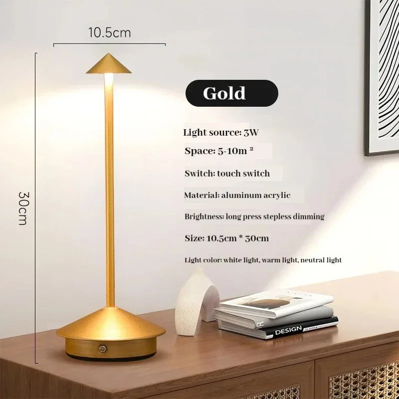Rechargeable LED Table Light Wireless Desk Night Bedside Lamp