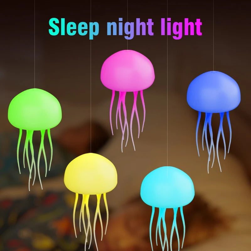 Jellyfish Cartoon LED Nihgt Light Voice Control Gradient