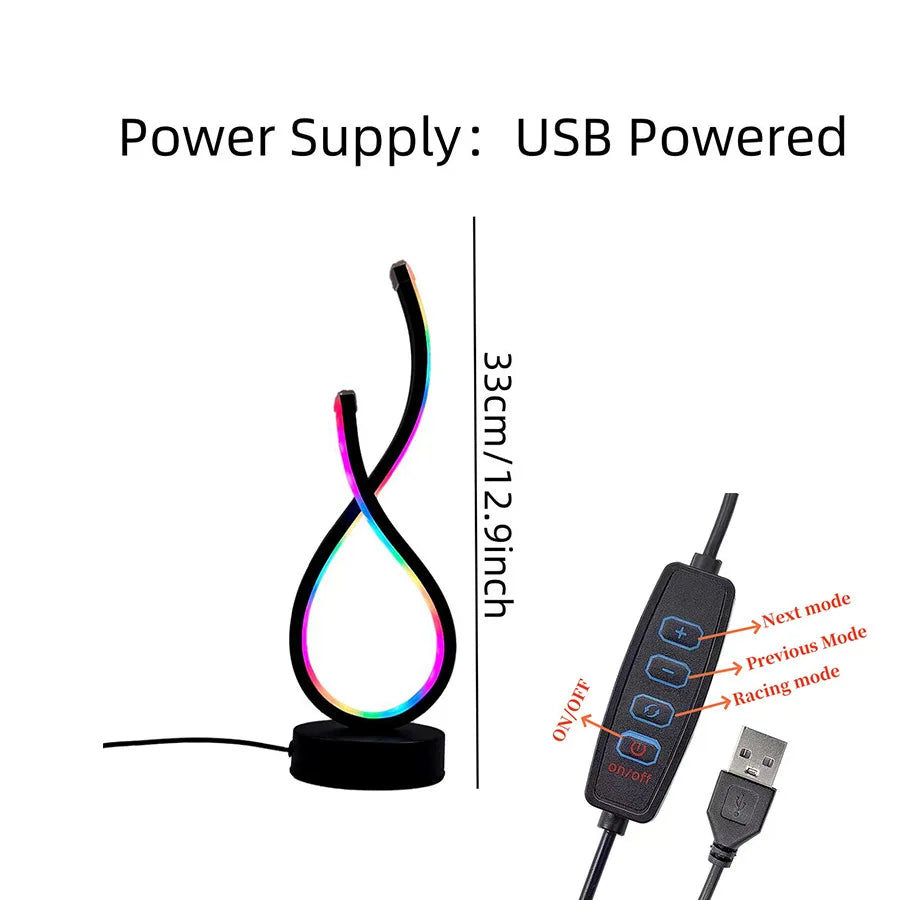 Modern RGB Color-Changing Desk Lamp Creative Shape