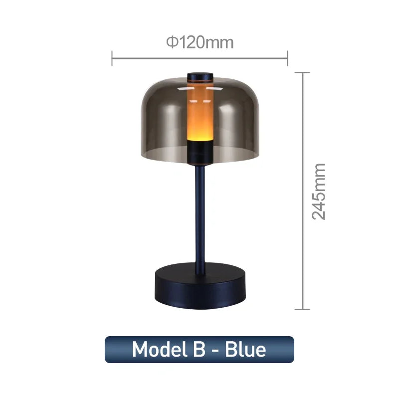 Modern Retro Nordic Desk Lamp Rechargeable Indoor Table Lamp