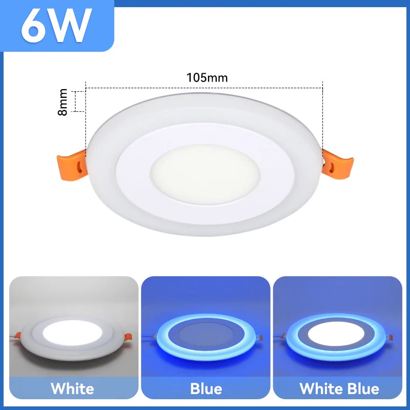 Two-Color Panel Ceiling Lighting LED Lamp Dimmable