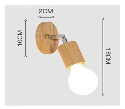 Wooden Spotlights Surface Mounted Household LED Rotating