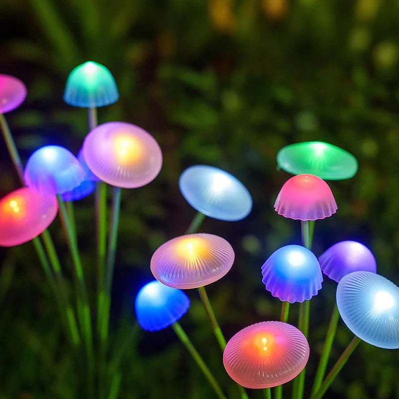 Solar Jellyfish Mushroom Lights for Yard and Lawn Decoration