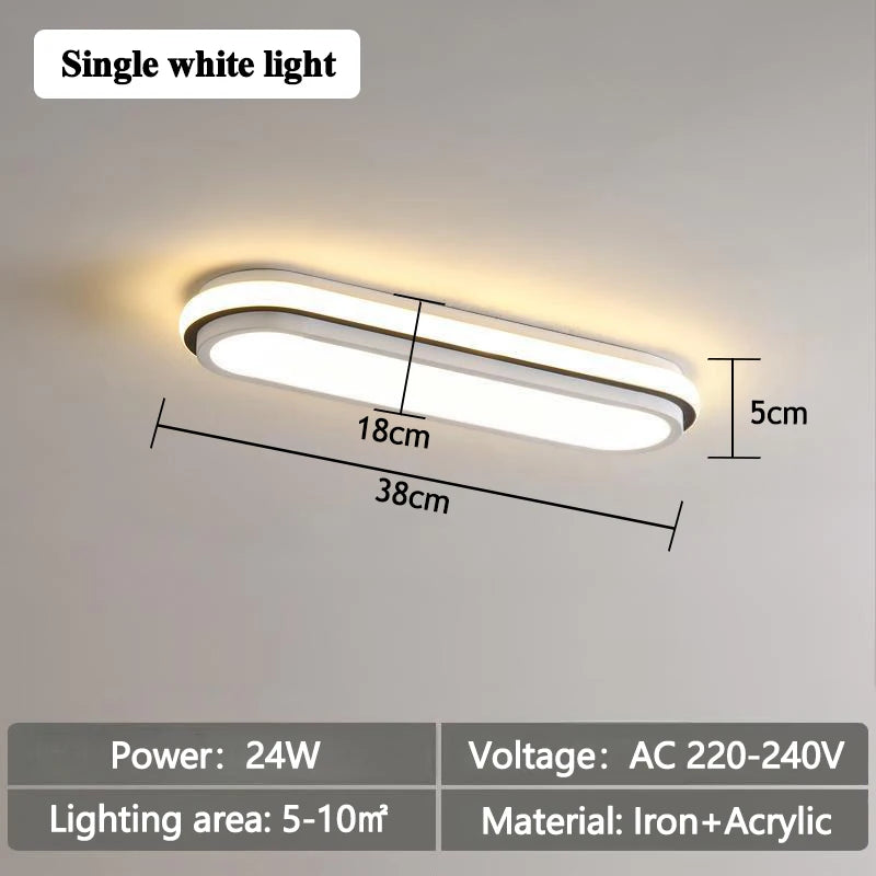 LED Ceiling Light Modern Nordic Simple Long Strip Lamp