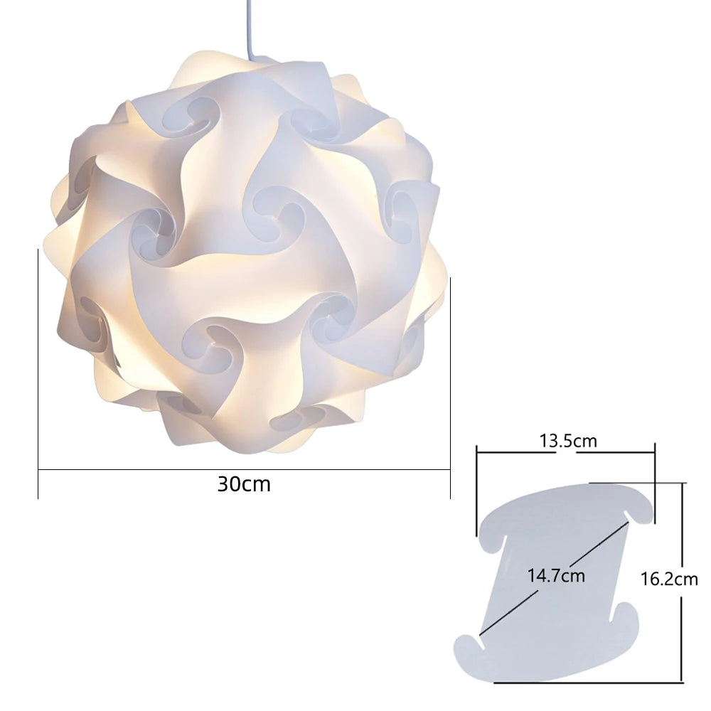 Modern Creative IQ DIY Puzzle Lampshade Lamp Nordic Light