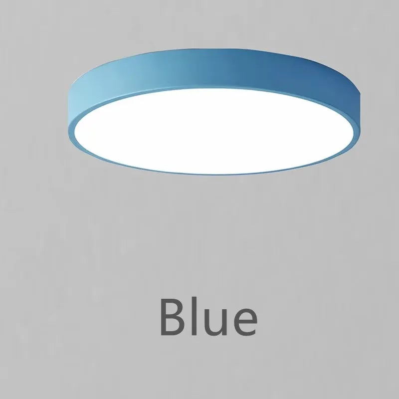LED Nordic Ceiling Light Circular Grain Macaron Lamp