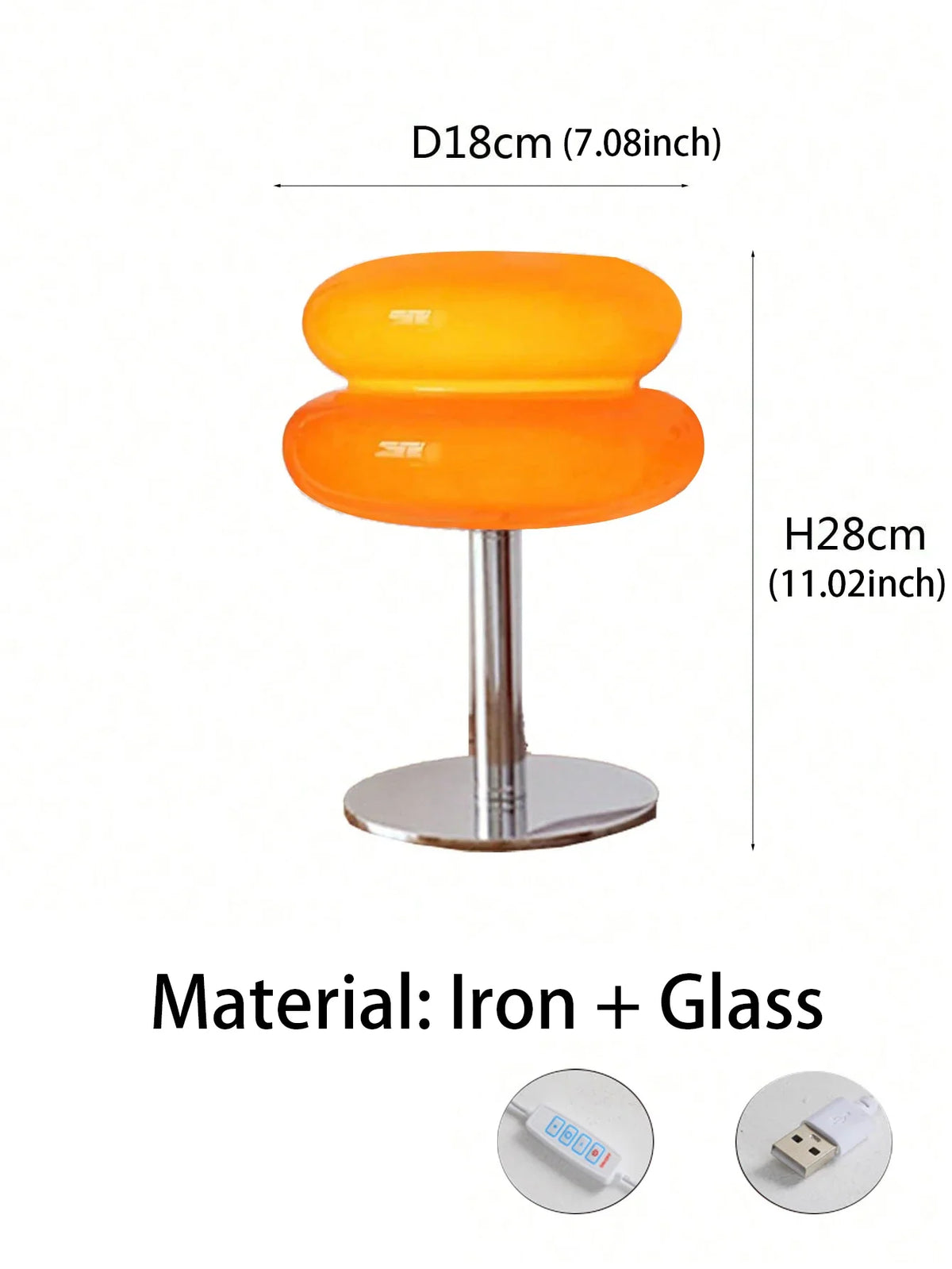 Nordic Bauhaus Macaron Glass LED Desk Lamp Dimming