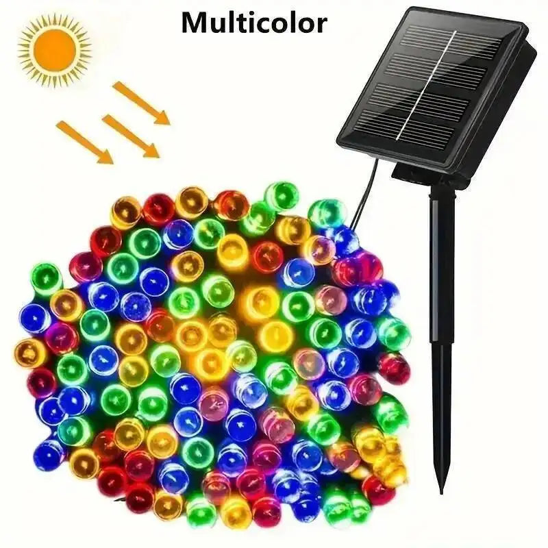 8Modes Solar String LED Fairy Lights Garland Festoon Outdoor