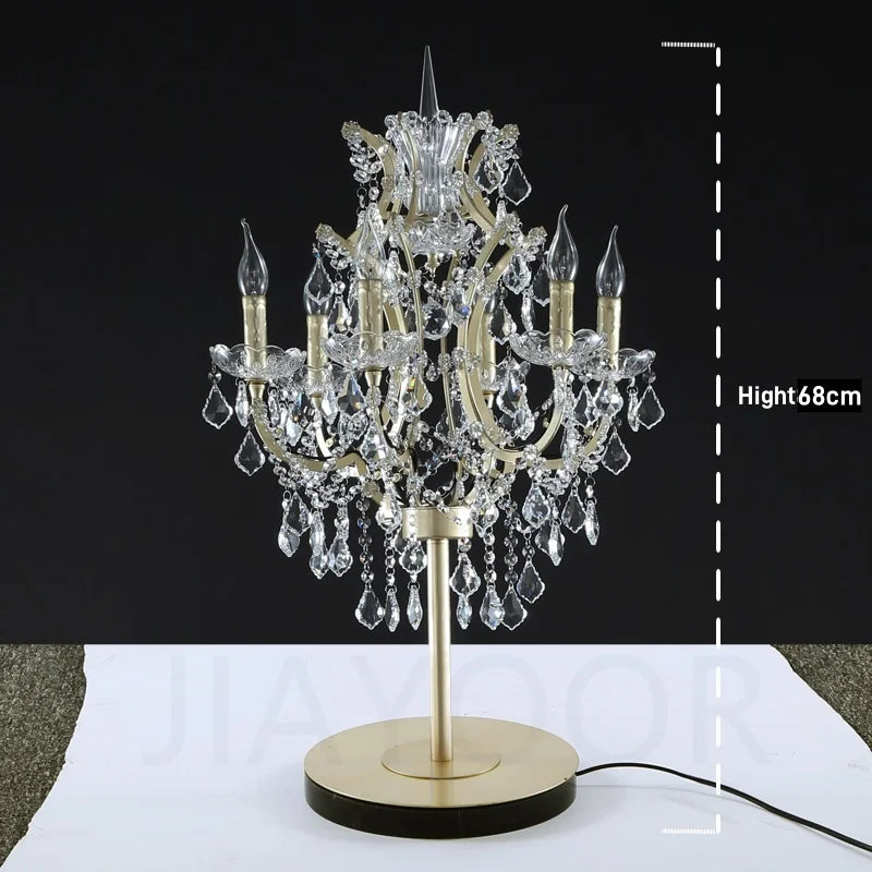 Luxury Crystal Floor Lamp Living Room Bedroom Bedside Lamp