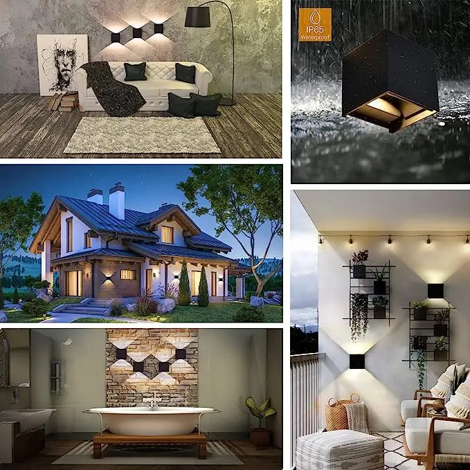 Tuya Outdoor Wall Light, Smart RGBCW Porch Lights