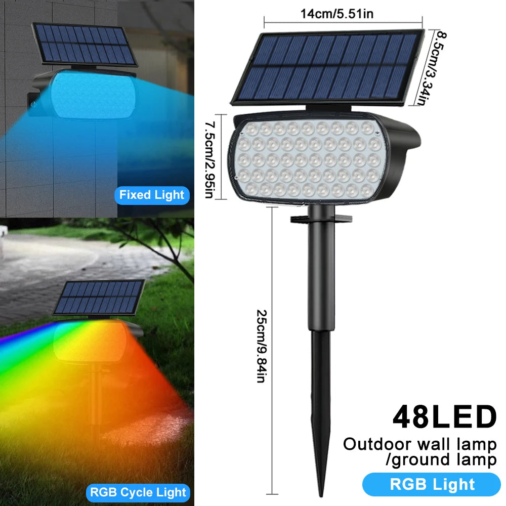 Solar Powered Wall Light Auto On/Off for Yard Garden Pathway