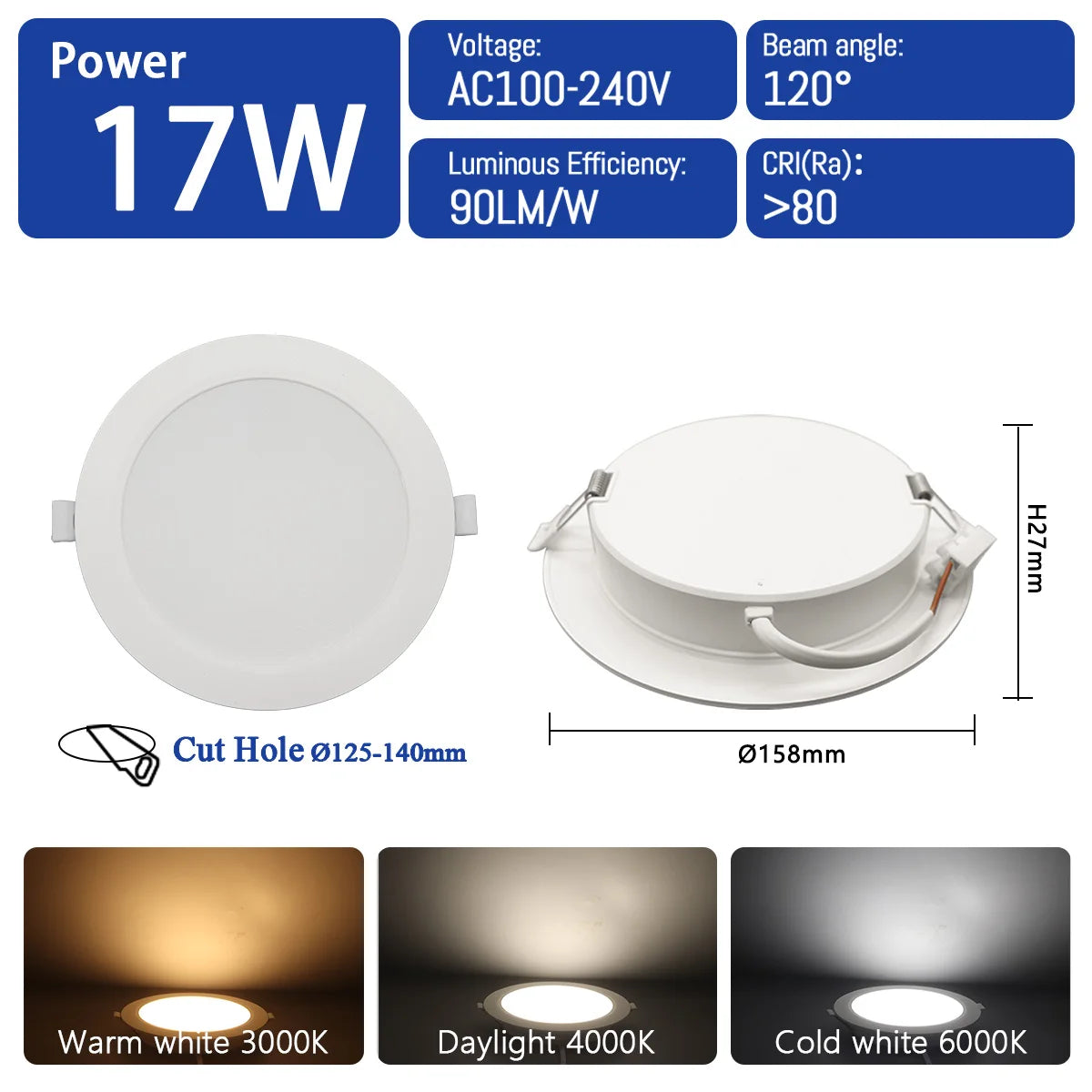 2pcs LED Downlight 110V 220V Ceiling Light Lighting