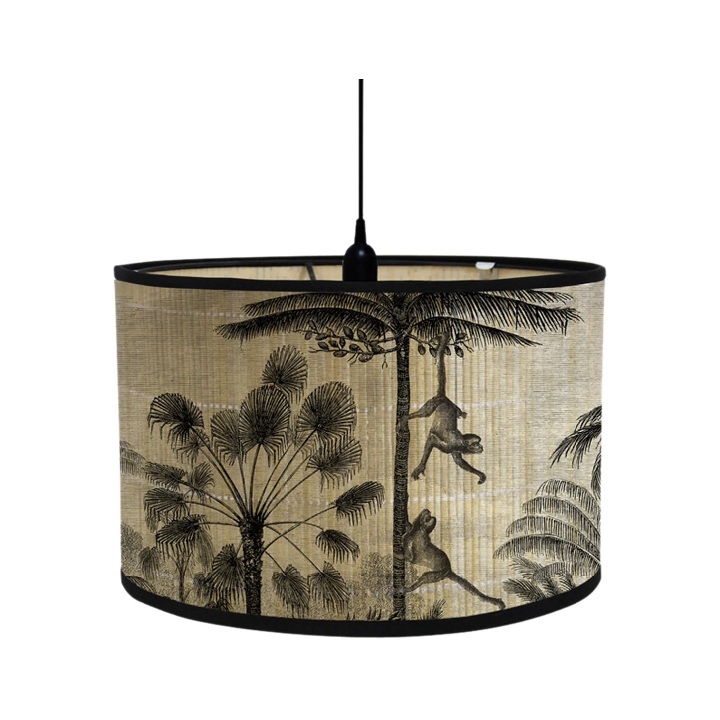 Retro Style Flower Printing Lampshade Japanese Style