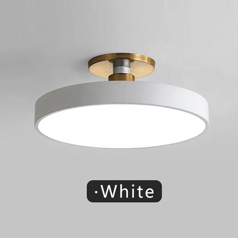 Circular Macaron LED Ceiling Light Modern and Simple Remote