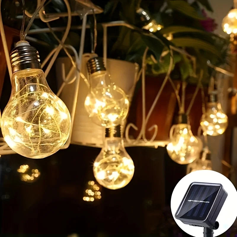 Solar Powered LED Copper Wire Hanging Lights