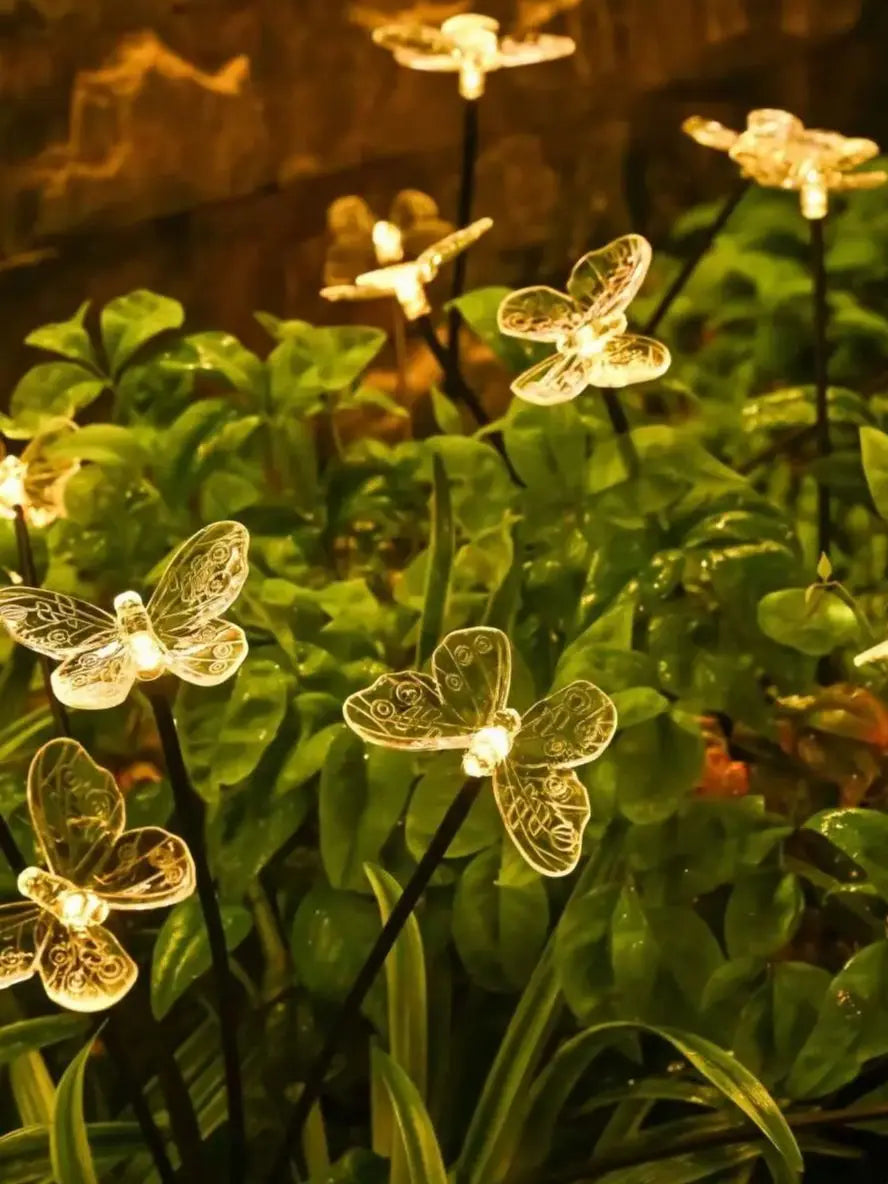1PC 6-head LED Solar Butterfly Lights Outdoor 2 Modes