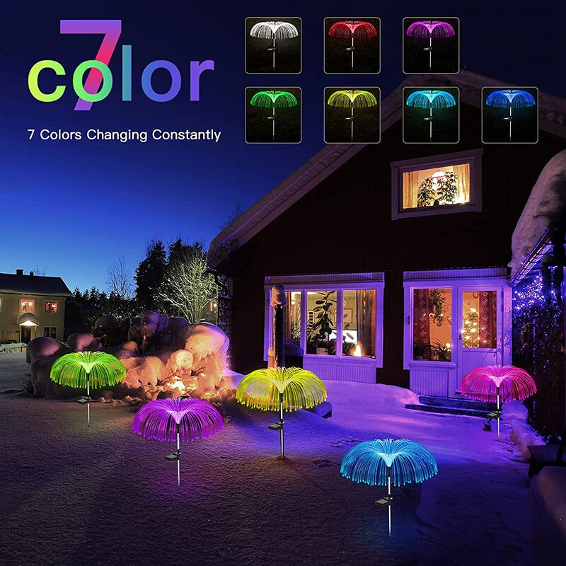 7 Color outdoor lamp Solar Led Jellyfish Lamp Waterproof
