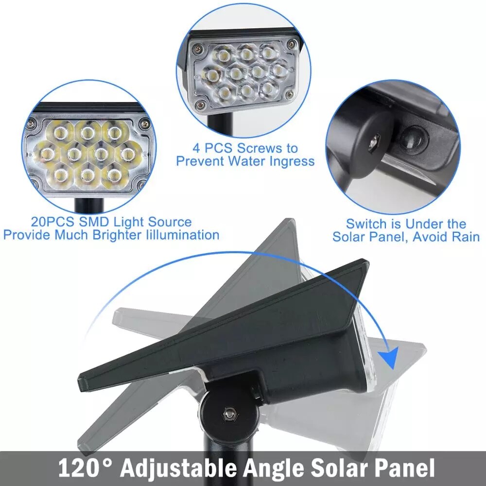 LED Adjustable Solar Spotlight