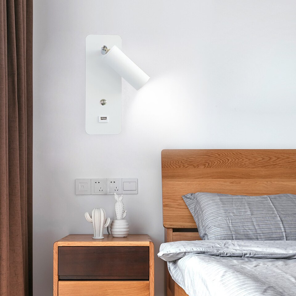 Indoor led wall lamps USB charge led wall light