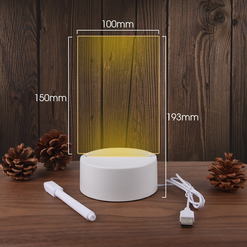 Note Board Creative Led Night Light USB Night Lamp