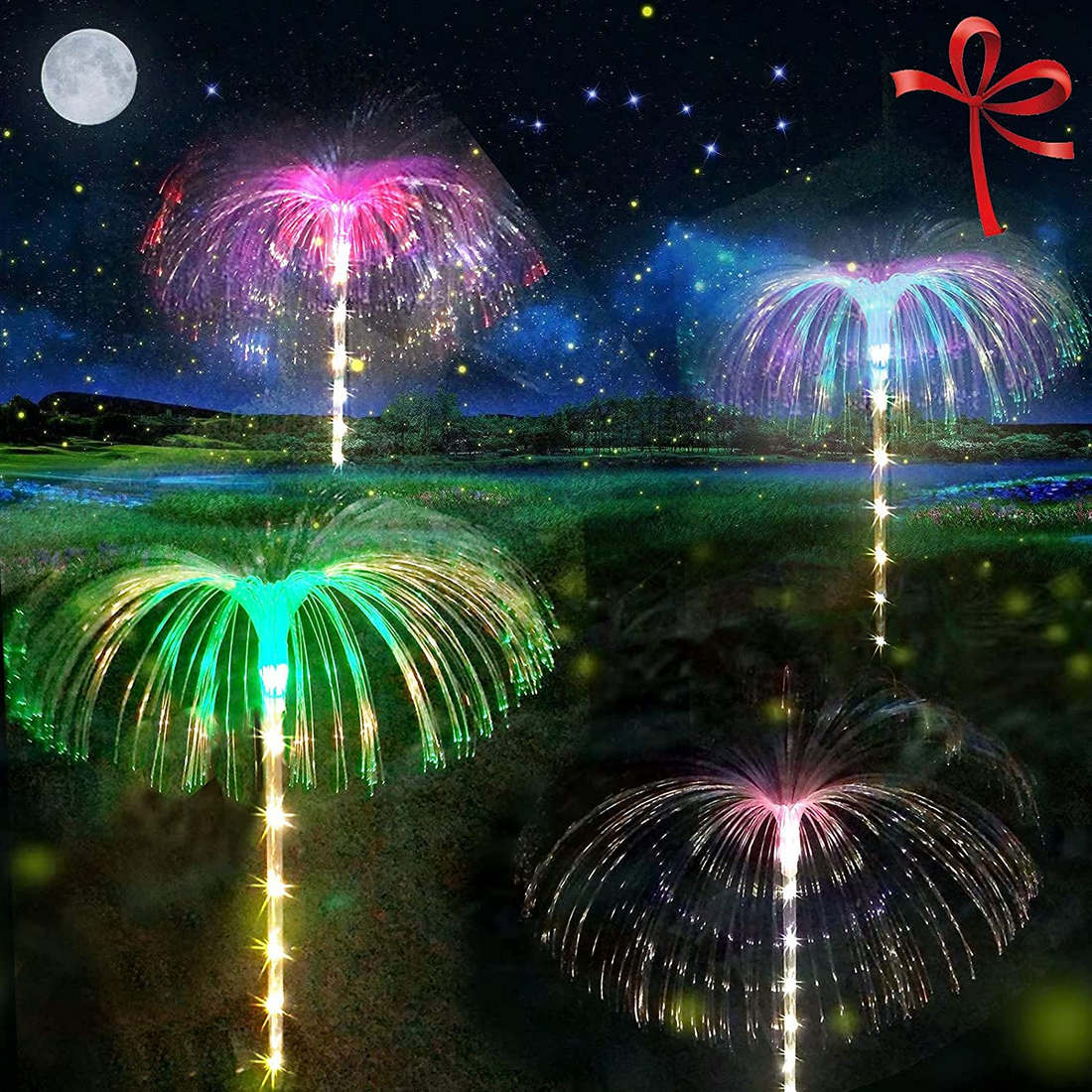 7 Color Changing outdoor lamp Solar Jellyfish Lights Solar Garden Lights