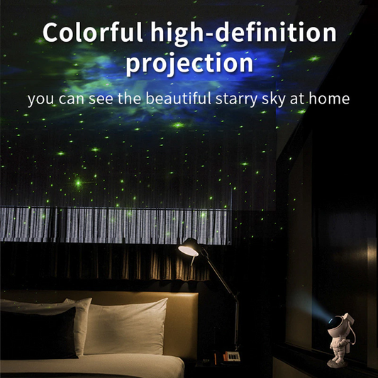 Galaxy Star Projector Starry Sky Night Light Astronaut Lamp Home Room Decoration