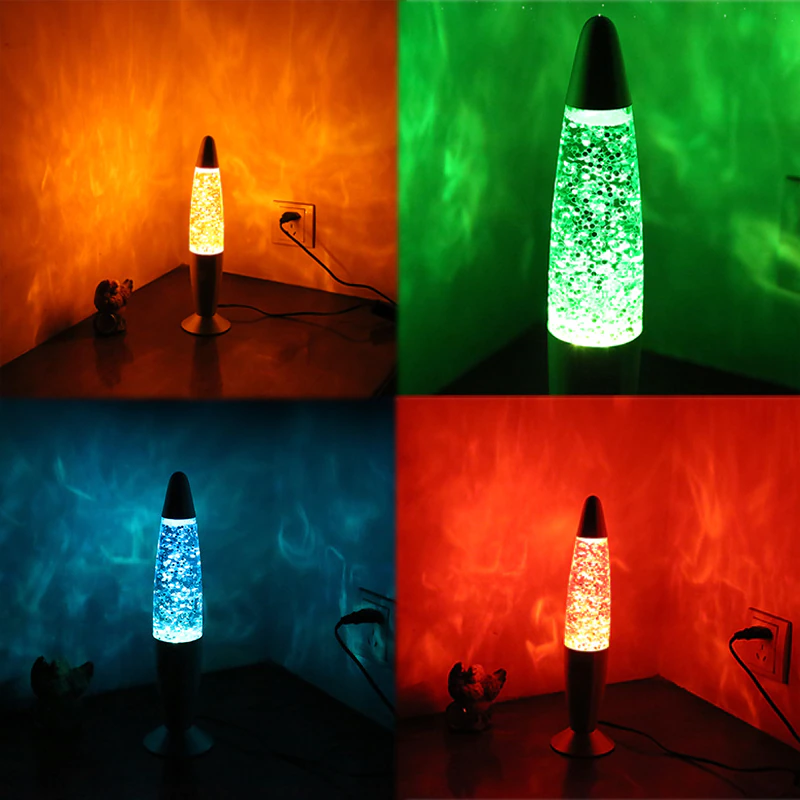 LED Lava Night Light Aluminum Alloy Home Livingroom