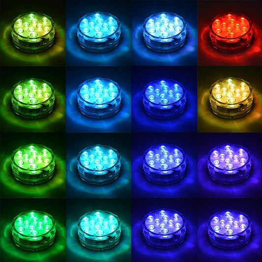 IP68 Waterproof Multi Color Submersible LED Lights Underwater Night Lamp Light