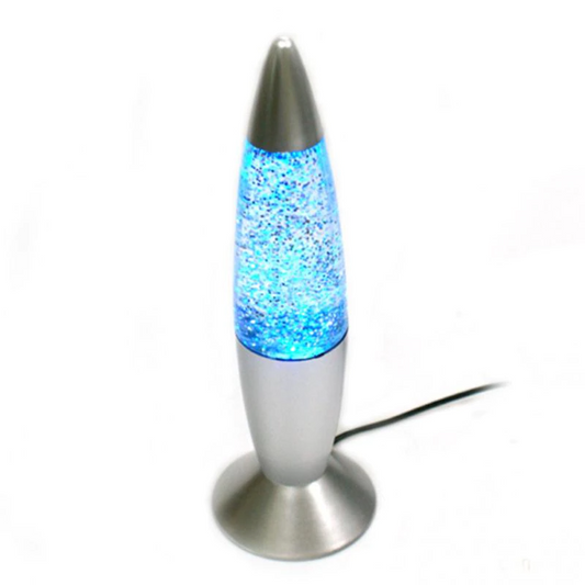 Rocket Multi Color Changing Lava Lamp RGB LED Glitter Party Mood Night Light