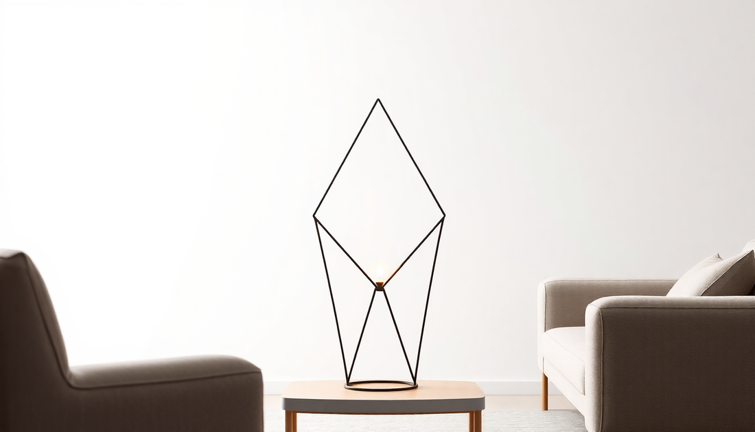 Elevate Your Living Room with the Iron Art Simple Diamond Type Table Lamp