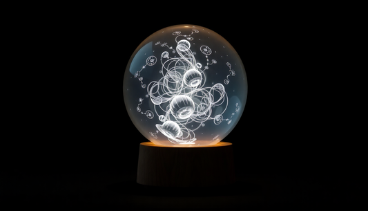 Unleash the Enchantment of the Creative 3D Inner Carving Luminous Crystal Ball Night Lamp