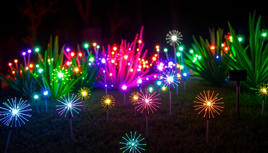 Illuminate Your World with the Mesmerizing New Ground Plug Solar Fireworks LED Light