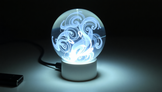 Elevate Your Space with the Mesmerizing USB Plug-in Luminous Crystal Ball Night Light