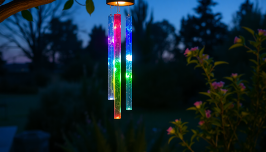 Illuminate Your Outdoor Space with the Mesmerizing LED Color Changing Solar Wind Chime Light