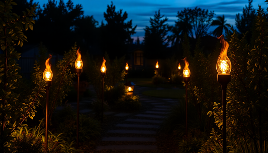 Illuminate Your Outdoor Oasis with the Solar Flame Flickering Garden LED Light