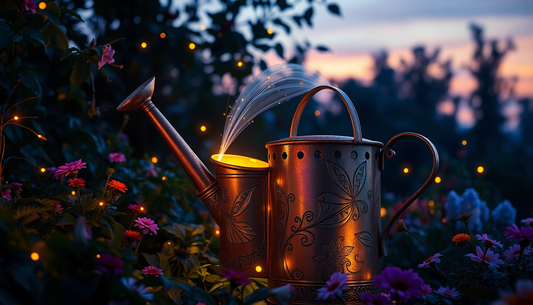 Enchant Your Garden with the Magical Watering Can Lamp