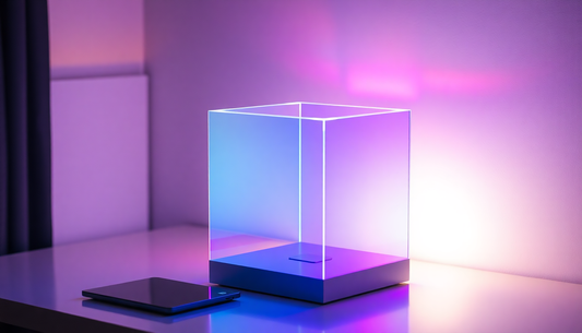 Illuminate Your Space with the Captivating Acrylic Cube LED Color Table Lamp