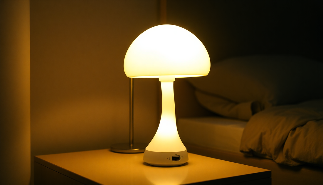 Illuminate Your Space with the Enchanting USB Rechargeable Mushroom Room Table Dimming Small Night Lamp