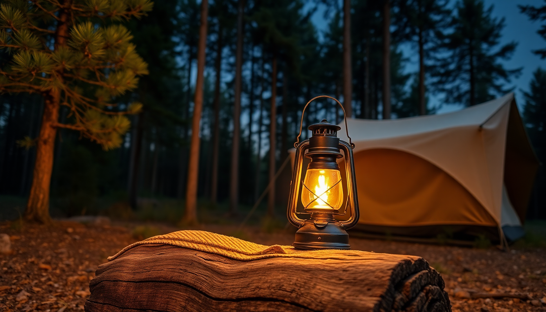 Illuminate Your Camping Adventures with the Captivating Camping Wrought Iron Kerosene Lamp