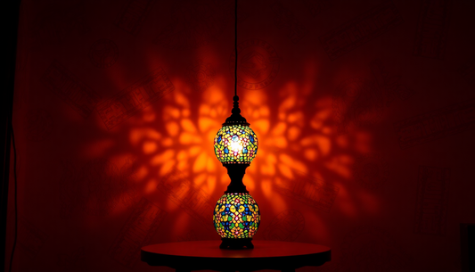 Illuminate Your Space with the Enchanting Glow of Mediterranean Mosaic Glass Lamps