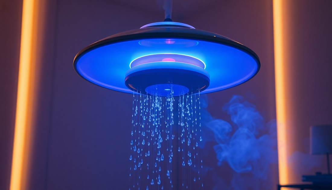 Elevate Your Space with the Mesmerizing Raining Humidifier UFO Raindrop Aromatherapy LED Lamp