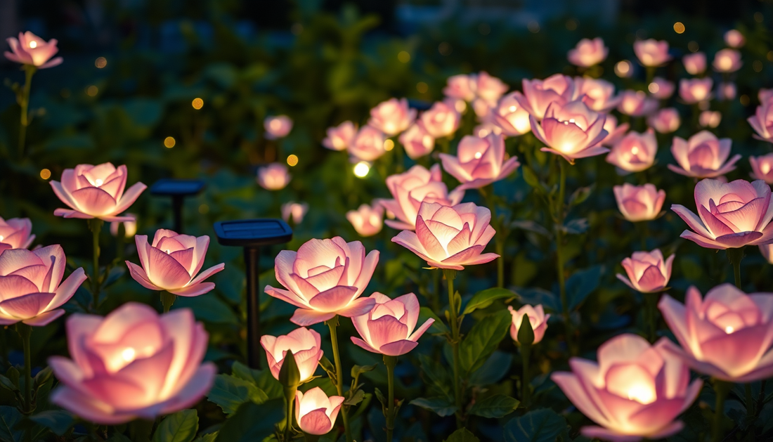 Elevate Your Garden Oasis with LED Solar Simulation Rose Flower Lights