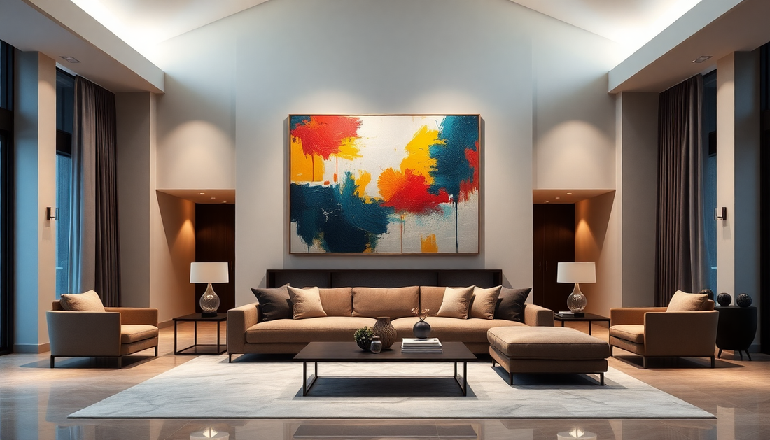 Elevate Your Living Room with Captivating Wall Art and Special Lamps