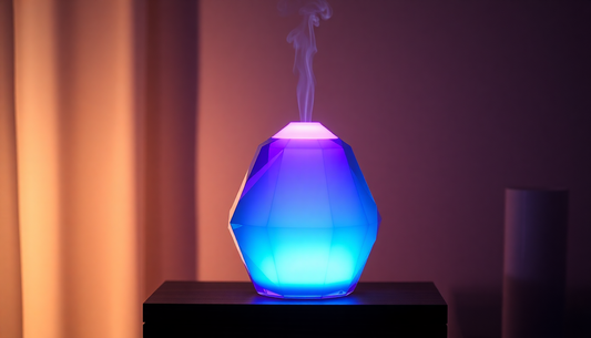 Illuminate Your Space with the Captivating 3D Glass Aroma Diffuser Colorful Lamp Humidifier