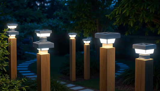 Illuminate Your Garden Oasis with 6-Pack Outdoor Solar Post Cap Lights